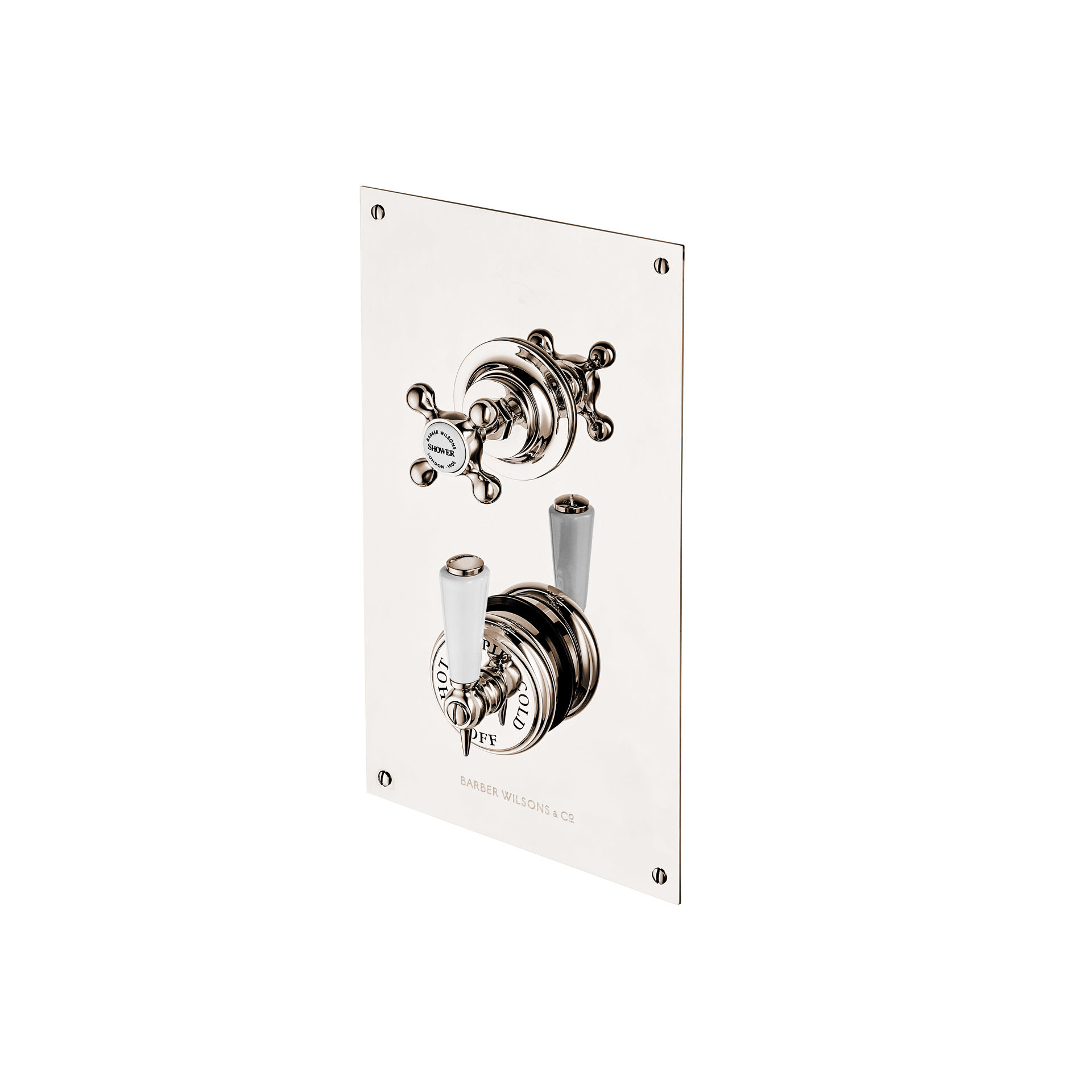 Regent Concealed Thermostatic Shower Mixer with Rectangular Wall Plate